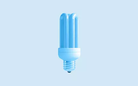 Blue lightbulb